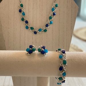 Vintage demi parure jewelry set